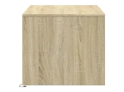 Outlet Mesa de centro | Mesa de apoio c/ luzes LED derivados madeira carvalho sonoma Castanho