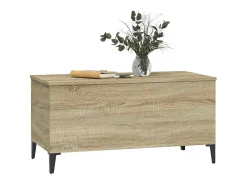 New Mesa de centro | Mesa de apoio 90x44.5x45 cm derivados madeira carvalho sonoma Castanho