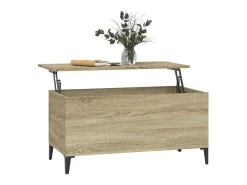 New Mesa de centro | Mesa de apoio 90x44.5x45 cm derivados madeira carvalho sonoma Castanho