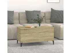 New Mesa de centro | Mesa de apoio 90x44.5x45 cm derivados madeira carvalho sonoma Castanho