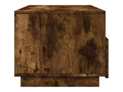 New Mesa de centro | Mesa de apoio com luzes LED 90x49x40 cm carvalho fumado Castanho