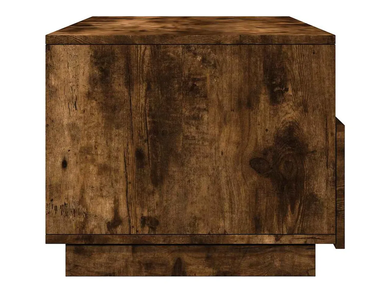 New Mesa de centro | Mesa de apoio com luzes LED 90x49x40 cm carvalho fumado Castanho