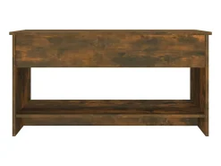 Mesa De Centro| Mesa de centro | Mesa de apoio 102x50x52.5cm madeira processada carvalho fumado Castanho