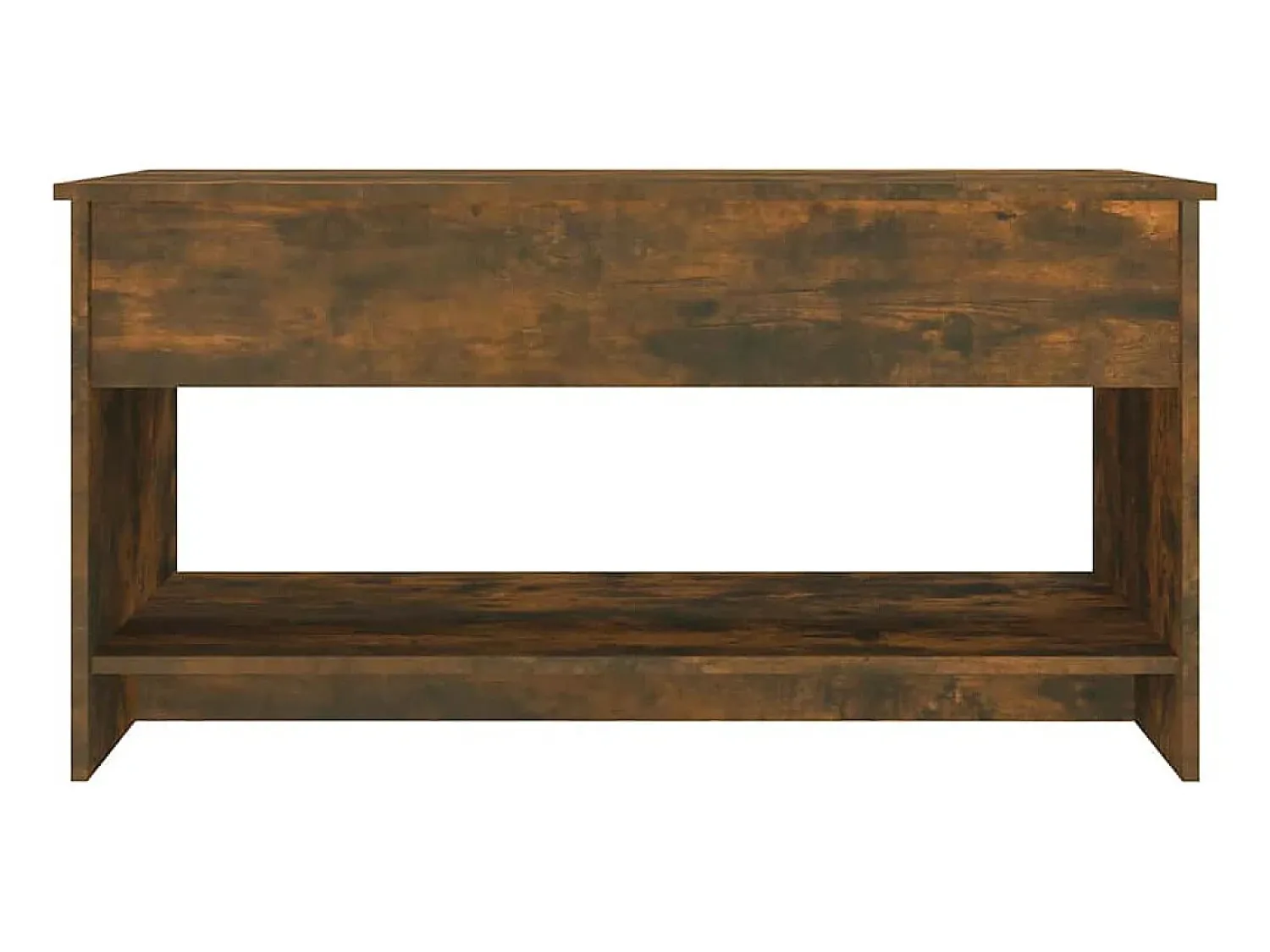 Mesa De Centro| Mesa de centro | Mesa de apoio 102x50x52.5cm madeira processada carvalho fumado Castanho