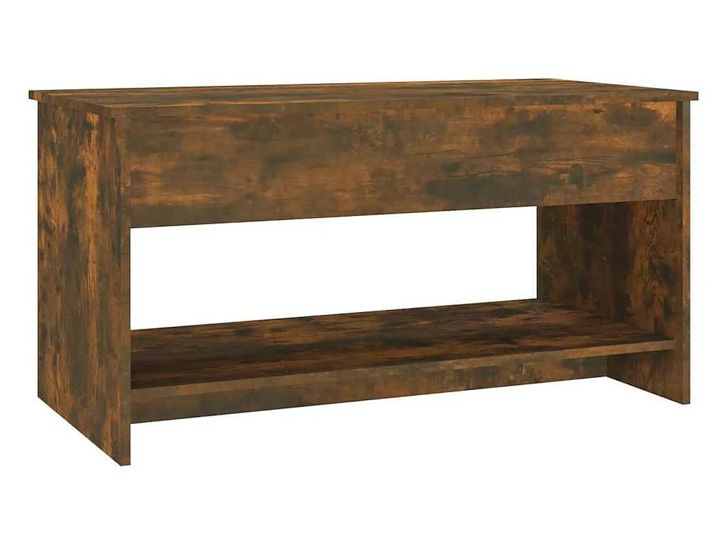 Mesa De Centro| Mesa de centro | Mesa de apoio 102x50x52.5cm madeira processada carvalho fumado Castanho