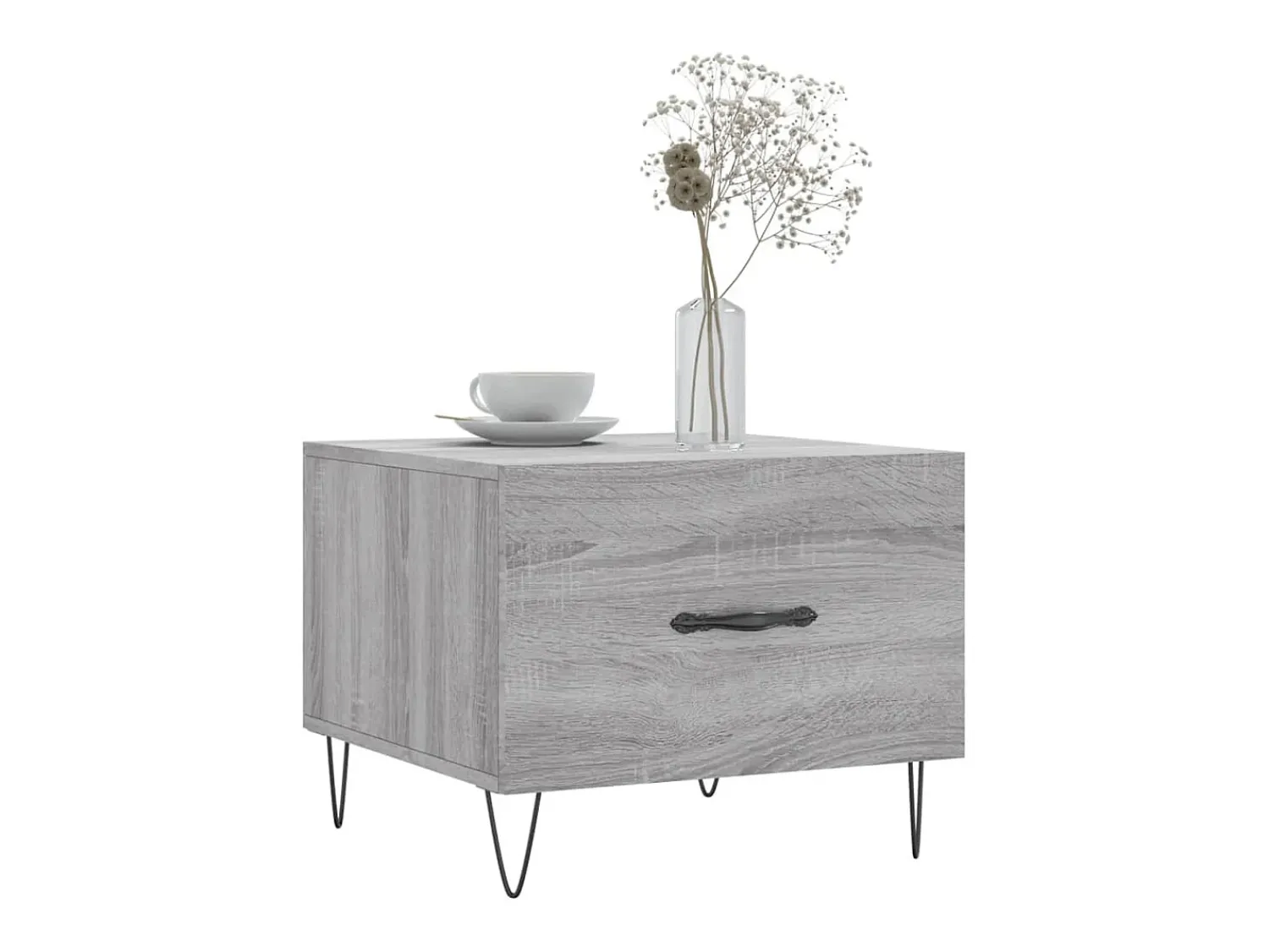 Clearance Mesa de centro | Mesa de apoio 50x50x40 cm derivados madeira sonoma cinza Cinzento
