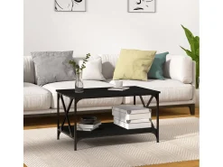 Mesa de centro | Mesa de apoio 80x50x45 cm derivados de madeira/ferro^ Mesa De Centro