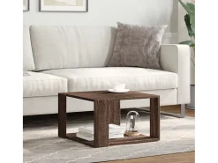 Mesa de centro | Mesa de apoio 51.5x51.5x30 cm deriv. madeira carvalho^ Mesa De Centro