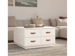 Mesa De Centro* Mesa de centro | Mesa de apoio 80x80x45 cm pinho maciço Branco