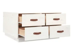 Mesa De Centro* Mesa de centro | Mesa de apoio 80x80x45 cm pinho maciço Branco