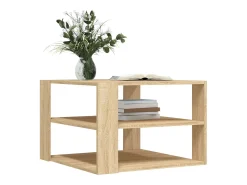 Outlet Mesa de centro | Mesa de apoio 59.5x59.5x40cm derivados madeira carvalho sonoma Castanho