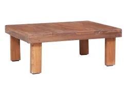 Mesa De Centro* Mesa de centro | Mesa de apoio | Mesa de café 60x45x23 cm madeira de mogno maciça Castanho