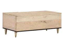 Mesa de centro | Mesa de apoio | Mesa de café 100x54x40 cm madeira de mangueira maciça^ Mesa De Centro