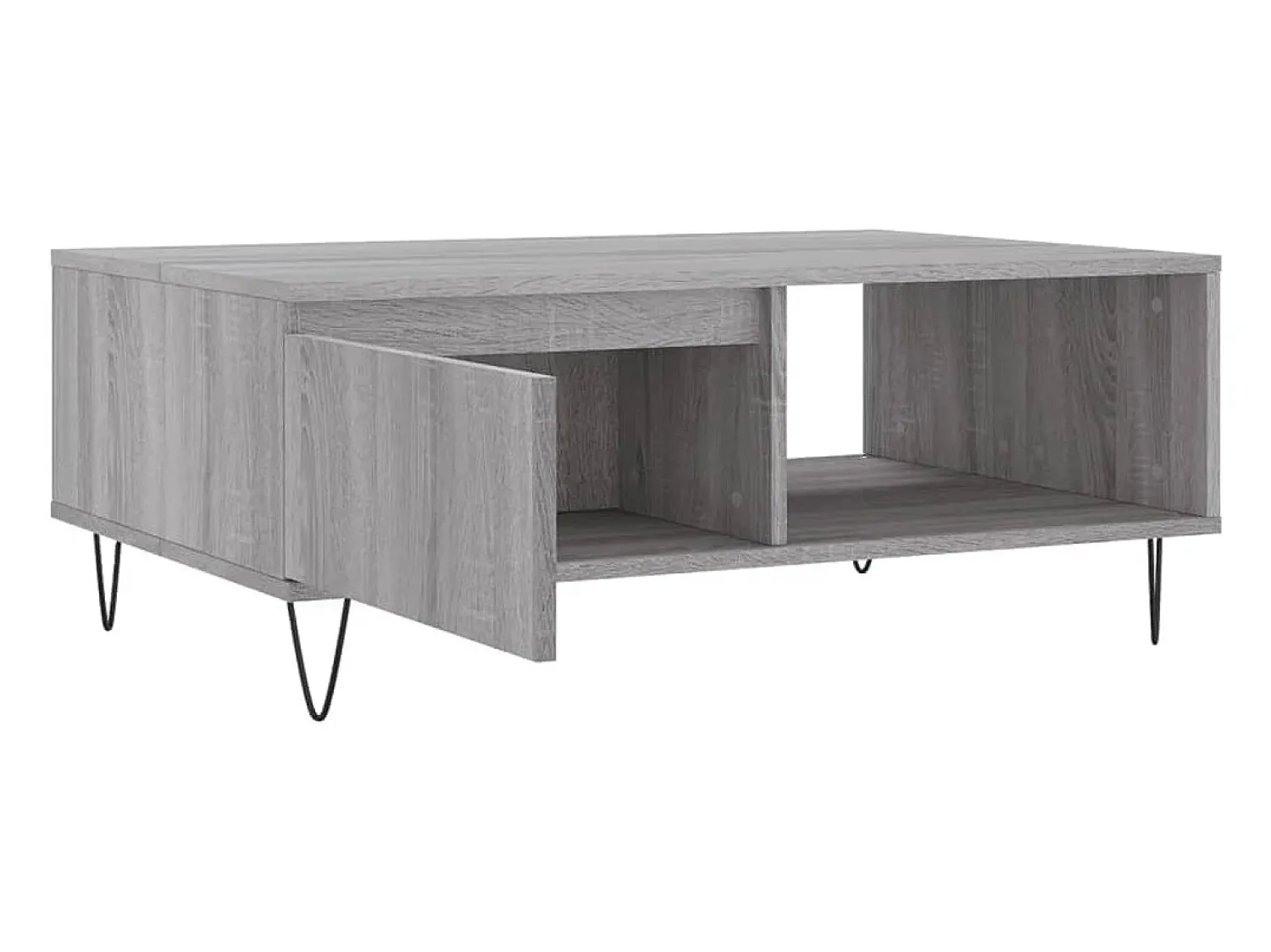 Mesa De Centro* Mesa de centro | Mesa de apoio 90x60x35 cm derivados de madeira sonoma Cinzento