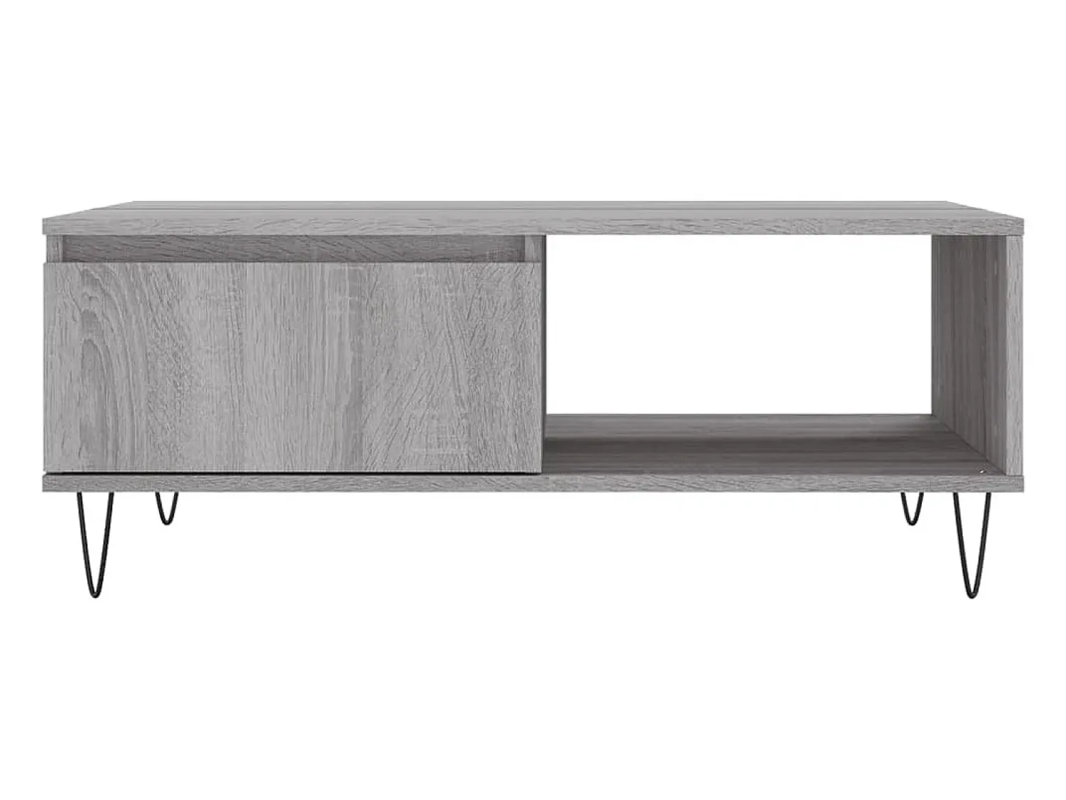 Mesa De Centro* Mesa de centro | Mesa de apoio 90x60x35 cm derivados de madeira sonoma Cinzento