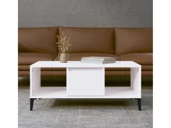Mesa De Centro| Mesa de centro | Mesa de apoio 90x50x36.5 cm derivados de madeira Branco
