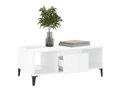 Mesa De Centro| Mesa de centro | Mesa de apoio 90x50x36.5 cm derivados de madeira Branco