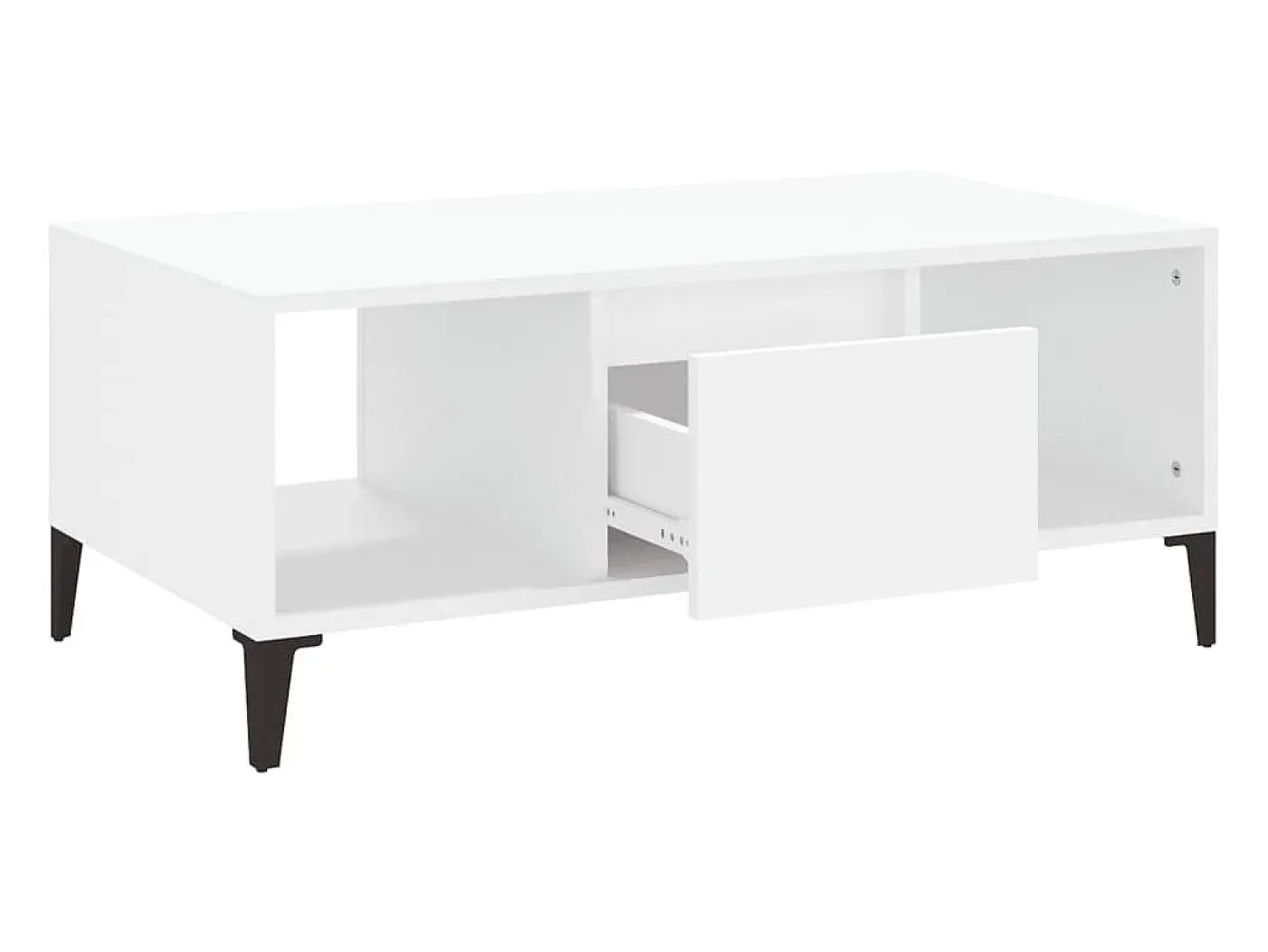 Mesa De Centro| Mesa de centro | Mesa de apoio 90x50x36.5 cm derivados de madeira Branco