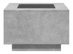 Mesa De Centro* Mesa de centro | Mesa de apoio c/ LEDs 60x60x40 cm derivados de madeira Cinzento