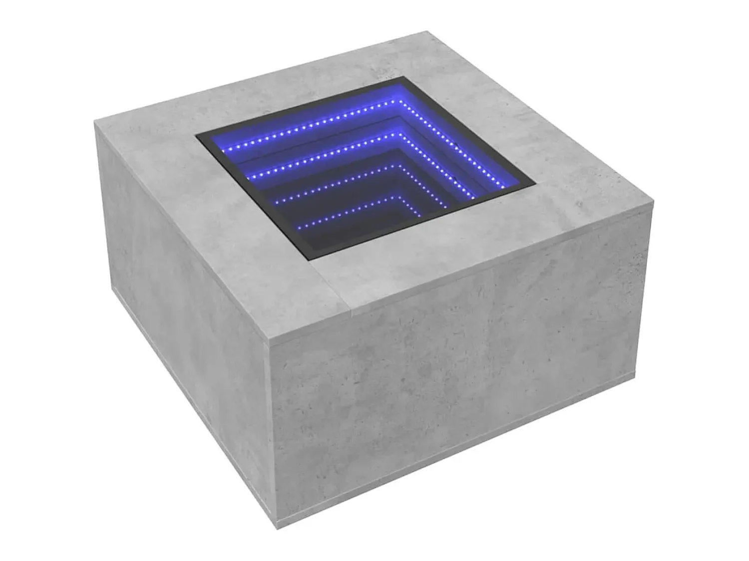 Mesa De Centro* Mesa de centro | Mesa de apoio c/ LEDs 60x60x40 cm derivados de madeira Cinzento