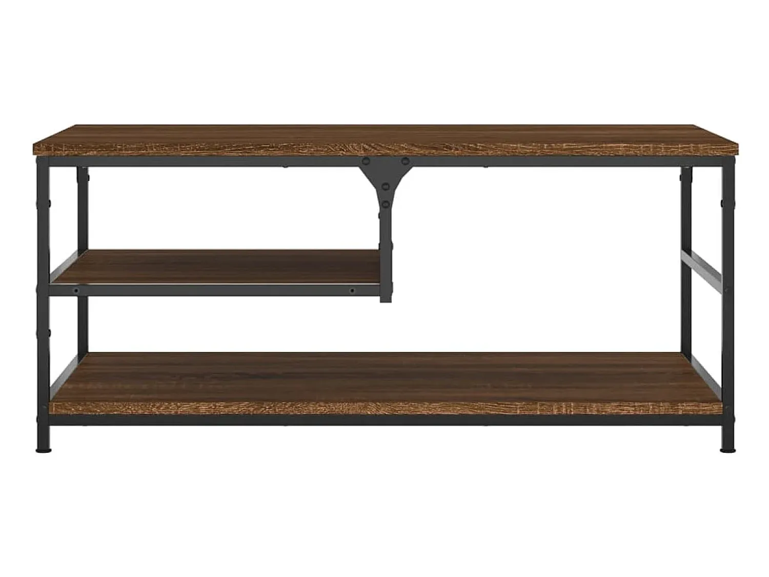 Best Mesa de centro | Mesa de apoio 90x49x40 cm derivados de madeira carvalho Castanho