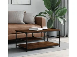 Best Mesa de centro | Mesa de apoio 90x49x40 cm derivados de madeira carvalho Castanho