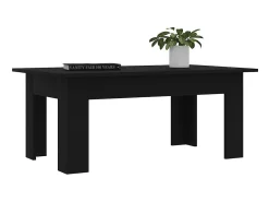Mesa De Centro| Mesa de centro | Mesa de apoio 100x60x42 cm derivados de madeira Preto
