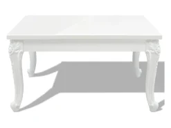 Online Mesa de centro | Mesa de apoio | Mesa de café 80x80x42 cm. brilhante Branco