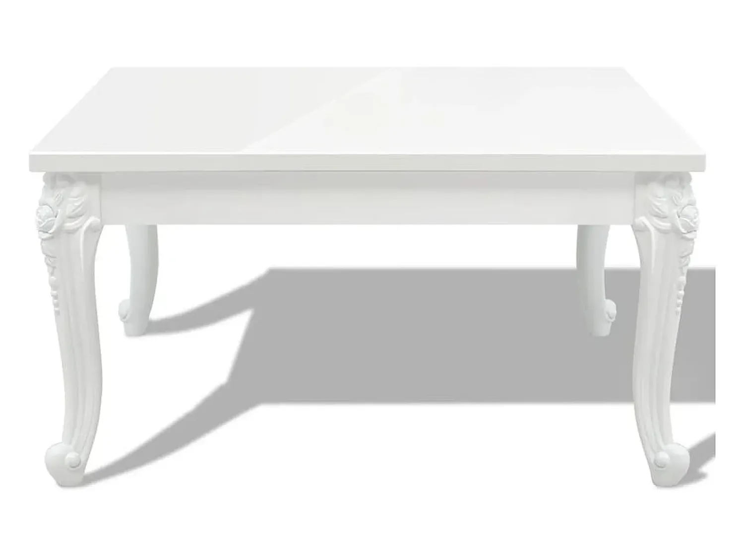 Online Mesa de centro | Mesa de apoio | Mesa de café 80x80x42 cm. brilhante Branco