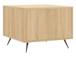 New Mesa de centro | Mesa de apoio 50x50x40 cm derivados de madeira carvalho sonoma Castanho