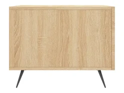 New Mesa de centro | Mesa de apoio 50x50x40 cm derivados de madeira carvalho sonoma Castanho
