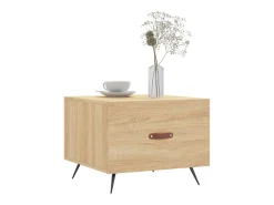 New Mesa de centro | Mesa de apoio 50x50x40 cm derivados de madeira carvalho sonoma Castanho
