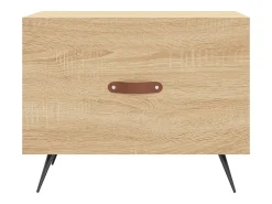 New Mesa de centro | Mesa de apoio 50x50x40 cm derivados de madeira carvalho sonoma Castanho