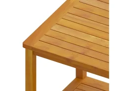 Mesa de centro | Mesa de apoio | Mesa lateral em madeira de acácia maciça 45x45x45 cm^ Mesa De Centro