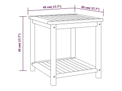 Mesa de centro | Mesa de apoio | Mesa lateral em madeira de acácia maciça 45x45x45 cm^ Mesa De Centro