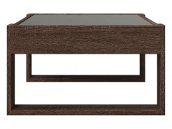 Mesa de centro | Mesa de apoio luzes LED Infinity 70x53x30 cm carvalho^ Mesa De Centro