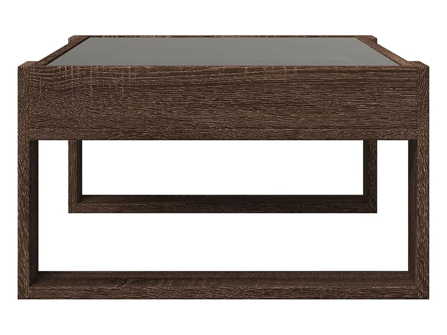 Mesa de centro | Mesa de apoio luzes LED Infinity 70x53x30 cm carvalho^ Mesa De Centro