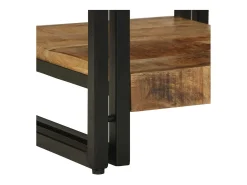 Mesa De Centro* Mesa de centro | Mesa de apoio | Mesa de café 40x40x38 cm Madeira de mangueira maciça Castanho