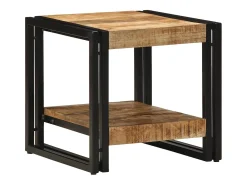 Mesa De Centro* Mesa de centro | Mesa de apoio | Mesa de café 40x40x38 cm Madeira de mangueira maciça Castanho