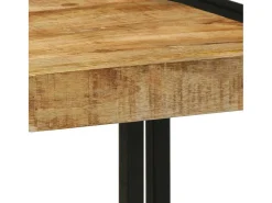 Mesa De Centro* Mesa de centro | Mesa de apoio | Mesa de café 40x40x38 cm Madeira de mangueira maciça Castanho