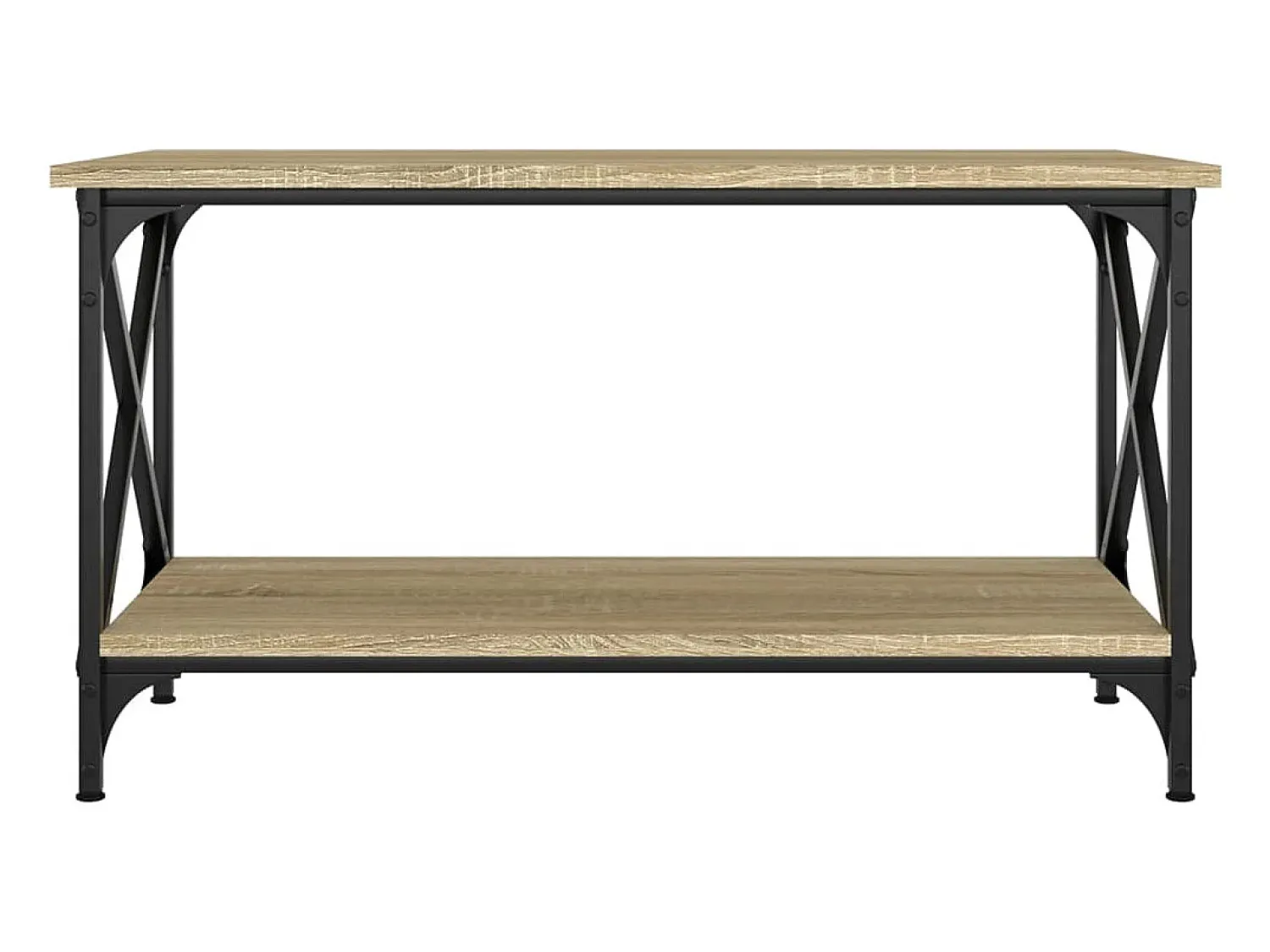 Mesa de centro | Mesa de apoio 80x45x45 cm deriv. madeira/ferro carvalho sonoma^ Mesa De Centro