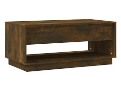 Mesa De Centro| Mesa de centro | Mesa de apoio 102.5x55x44 cm derivados madeira carvalho fumado Castanho
