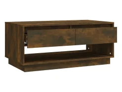 Mesa De Centro| Mesa de centro | Mesa de apoio 102.5x55x44 cm derivados madeira carvalho fumado Castanho