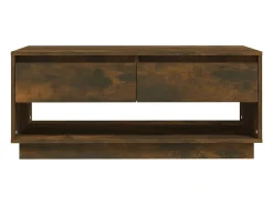 Mesa De Centro| Mesa de centro | Mesa de apoio 102.5x55x44 cm derivados madeira carvalho fumado Castanho