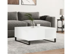 Mesa de centro | Mesa de apoio 80x80x36.5 cm derivados de madeira Branco