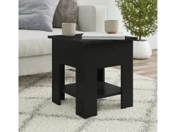 Mesa De Centro| Mesa de centro | Mesa de apoio 40x40x42 cm derivados de madeira Preto