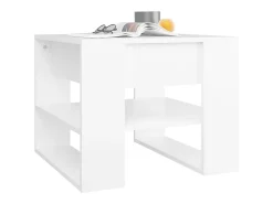 Mesa De Centro| Mesa de centro | Mesa de apoio 55.5x55x45 cm madeira processada Branco