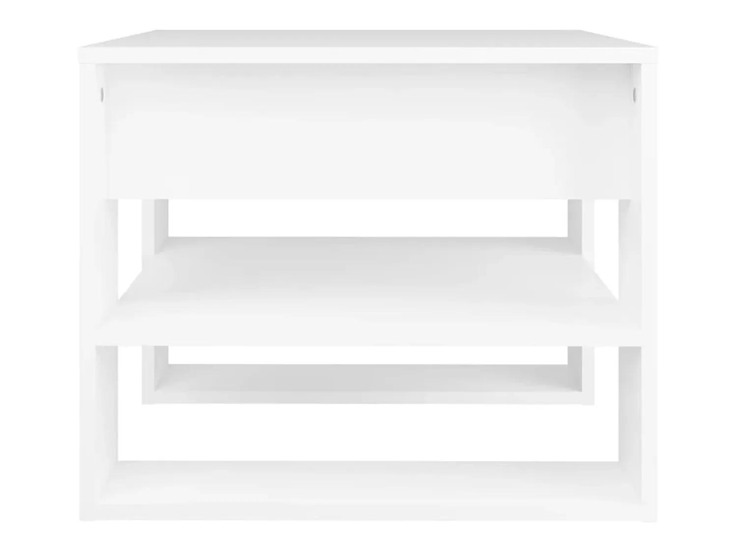 Mesa De Centro| Mesa de centro | Mesa de apoio 55.5x55x45 cm madeira processada Branco