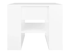 Mesa De Centro| Mesa de centro | Mesa de apoio 55.5x55x45 cm madeira processada Branco