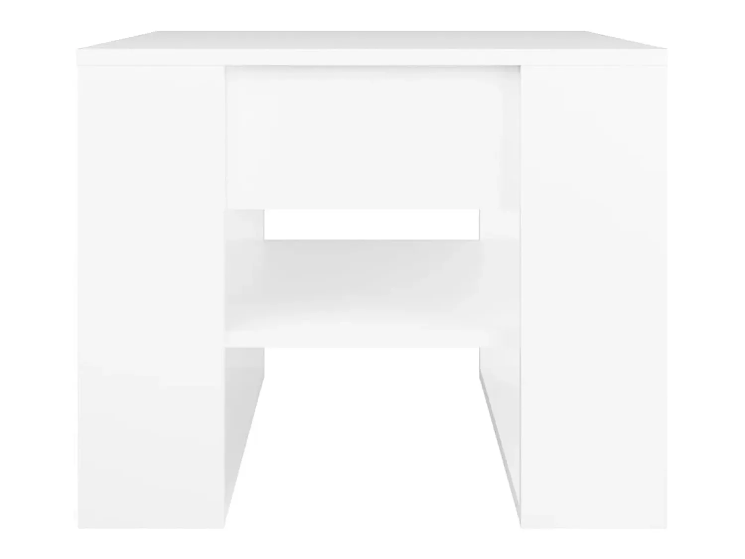 Mesa De Centro| Mesa de centro | Mesa de apoio 55.5x55x45 cm madeira processada Branco